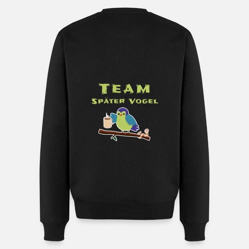 Morgenmuffel Schlafshirt - Männer Premium Bio Pullover - Schwarz