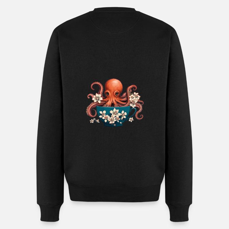 Drôle de pieuvre - Pull Premium bio Homme - noir
