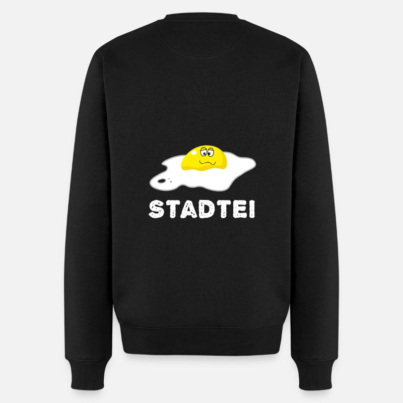 Stadtei Stadt Eier - Männer Premium Bio Pullover - Schwarz