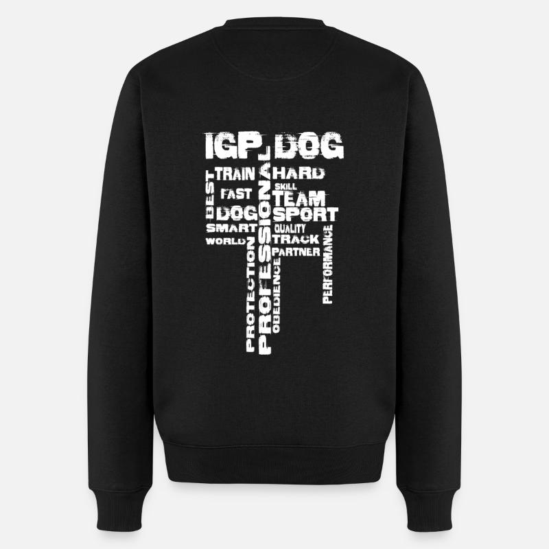 IGP DOG PROFESSIONAL Hundesport Shirt - Männer Premium Bio Pullover - Schwarz