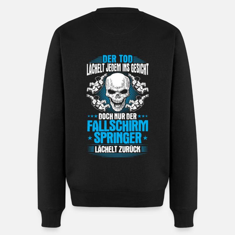 Fallschirmspringer Fallschirmspringen Geschenk - Männer Premium Bio Pullover - Schwarz