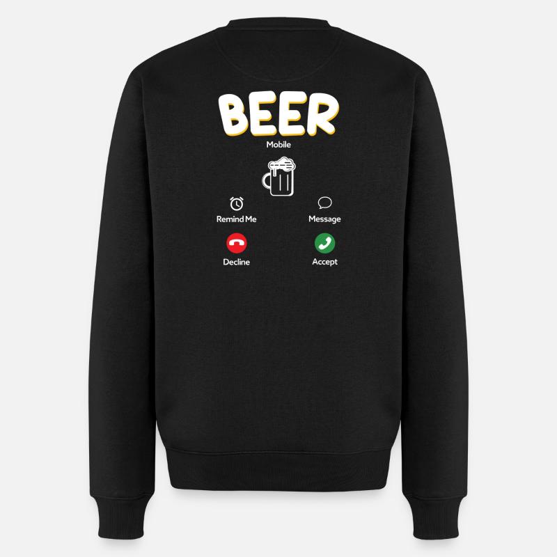 Klassisches Bierglas Motiv - Männer Premium Bio Pullover - Schwarz