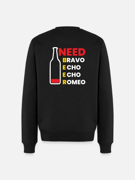 Lust for Life Bottle Design - Men's Premium Organic Jumper - black
