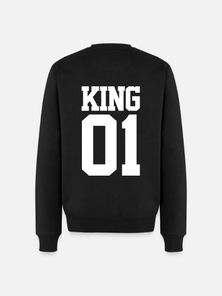 King 01 - Men's Premium Organic Jumper - black