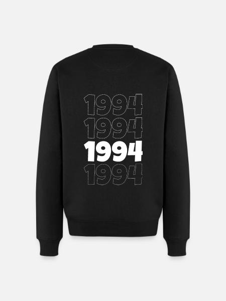 1994 - Männer Premium Bio Pullover - Schwarz