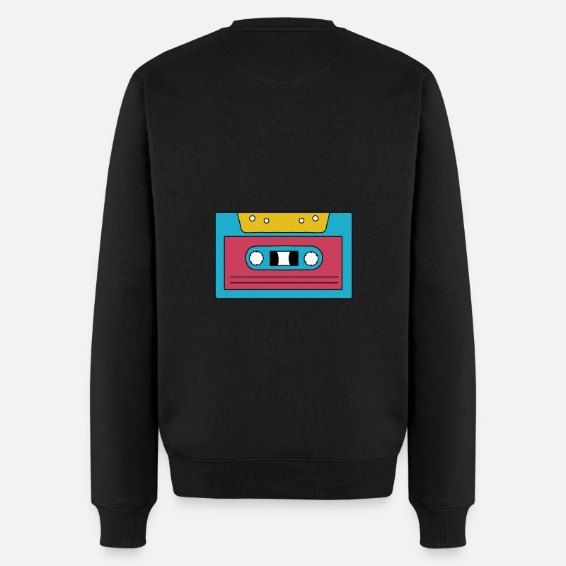 Kassette - Männer Premium Bio Pullover - Schwarz