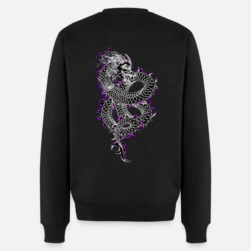 Dragon chinois long - Pull Premium bio Homme - noir