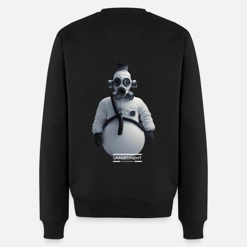 Schneemann - Männer Premium Bio Pullover - Schwarz