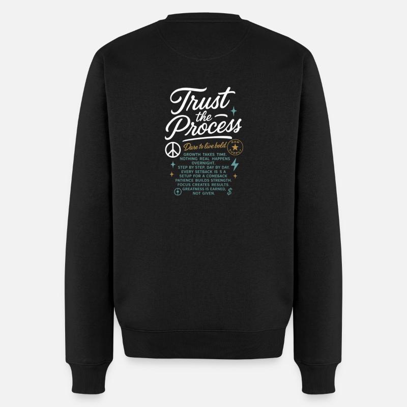 Trust_the_Process - Pull Premium bio Homme - noir