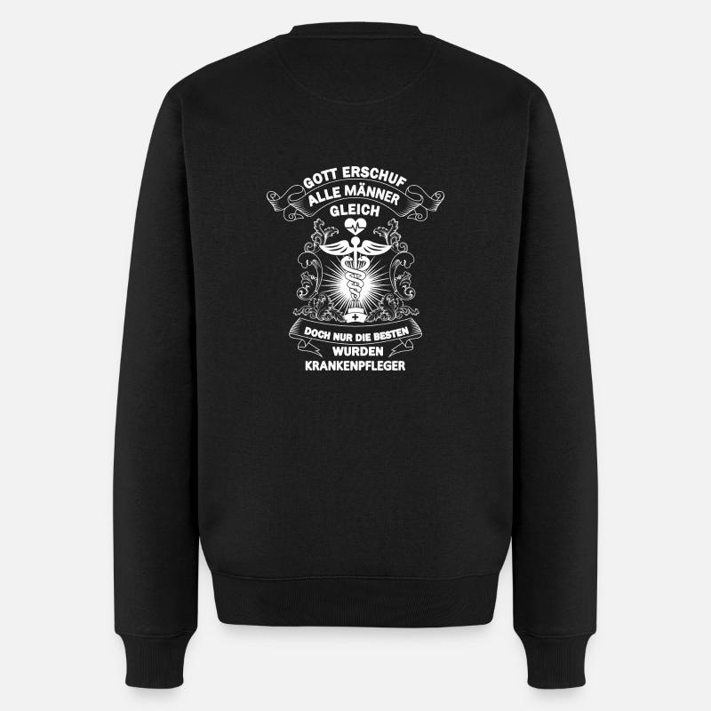 Krankenpfleger - Männer Premium Bio Pullover - Schwarz