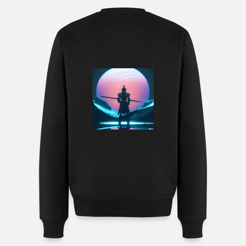 🤖 AI Art: Samurai - Männer Premium Bio Pullover - Schwarz