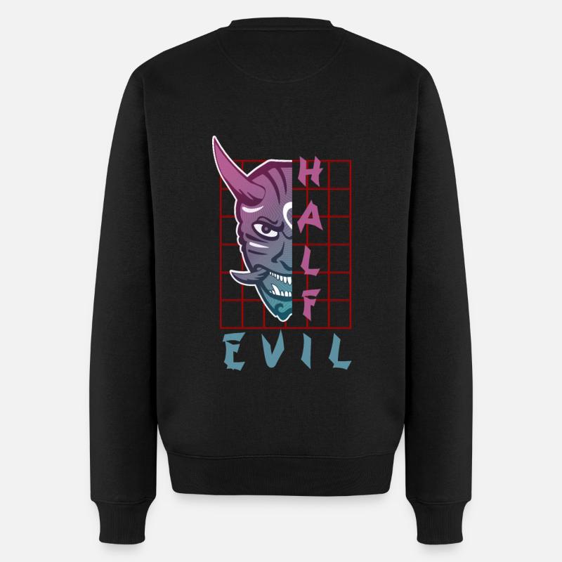Oni Maske Japan Dämon - Männer Premium Bio Pullover - Schwarz