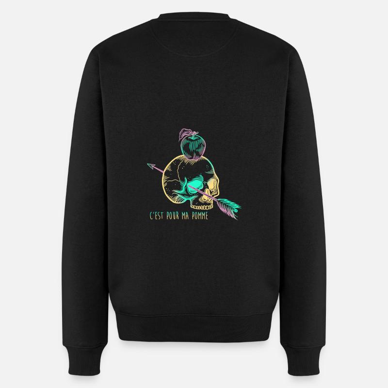 Skull Apple yellow - Pull Premium bio Homme - noir