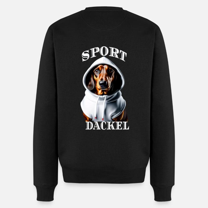 Lustiger Hundesport Hund Hundehalter Dackel - Männer Premium Bio Pullover - Schwarz