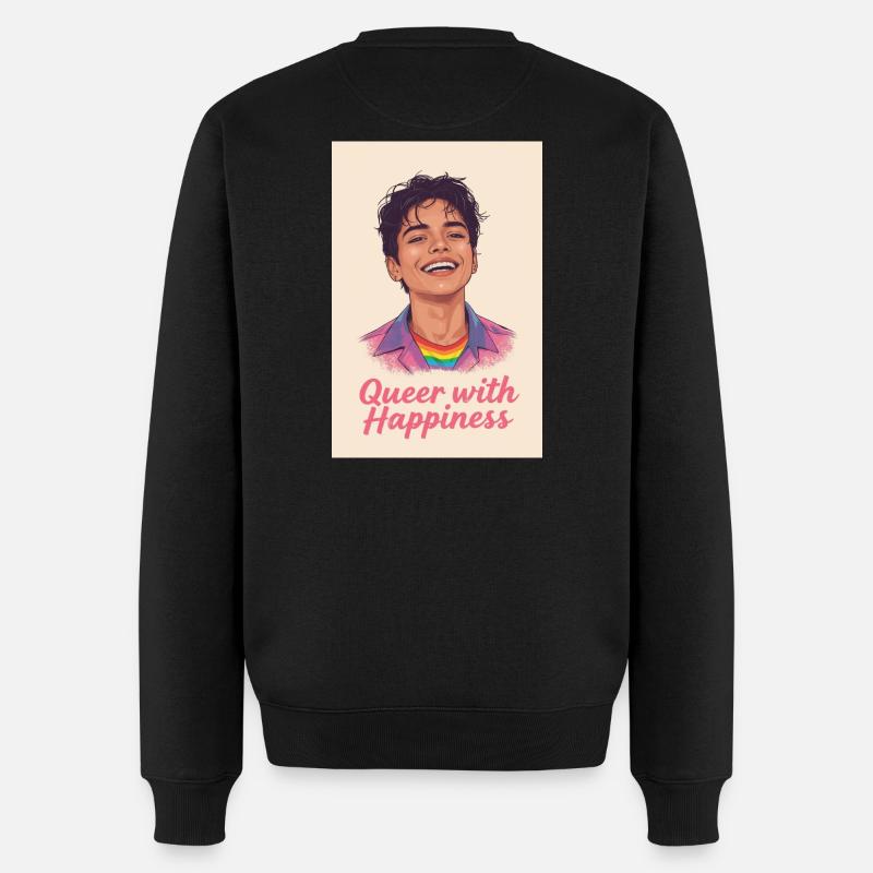 Queer avec bonheur - Pull Premium bio Homme - noir