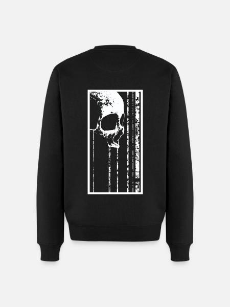 Totenkopf - die Kunst des Verfalls - Männer Premium Bio Pullover - Schwarz