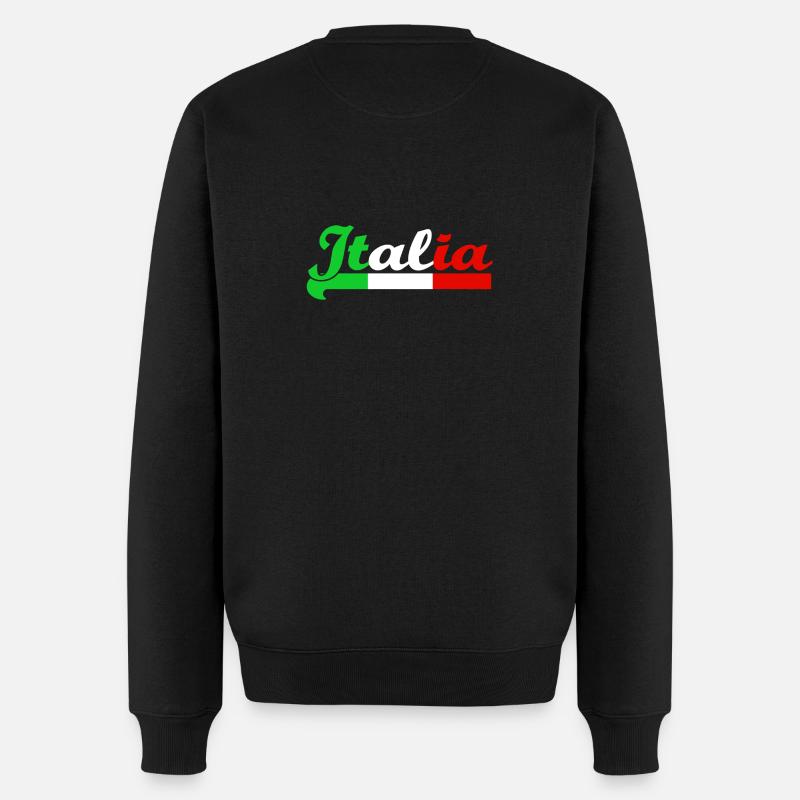 Italia - Männer Premium Bio Pullover - Schwarz