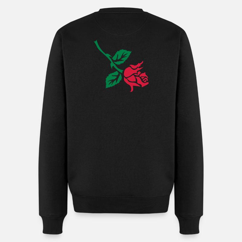 rose retro tattoo patjila - Pull Premium bio Homme - noir