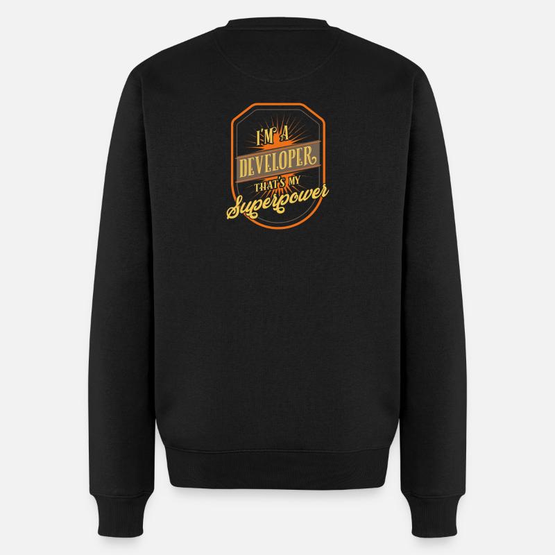 developer - Men's Premium Organic Jumper - black