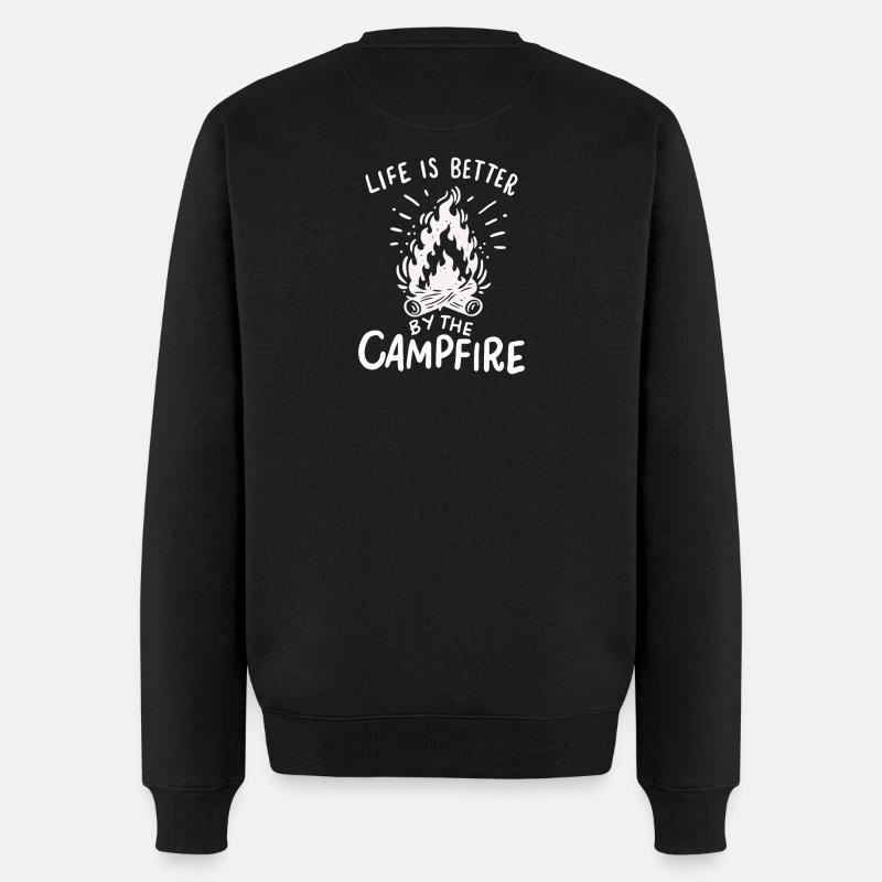 Camping - Männer Premium Bio Pullover - Schwarz