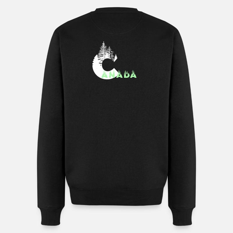 Kanada - Männer Premium Bio Pullover - Schwarz