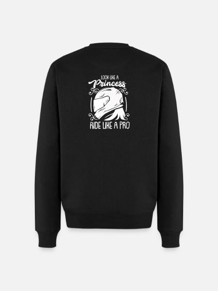 Motorrad Motorradfahrerin Geschenk - Männer Premium Bio Pullover - Schwarz