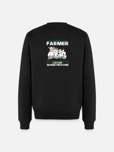 Farmer Saying Gift - Men's Premium Organic Jumper - black
