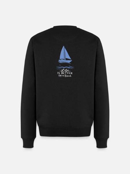 Sailing Sailing Boat - Men's Premium Organic Jumper - black
