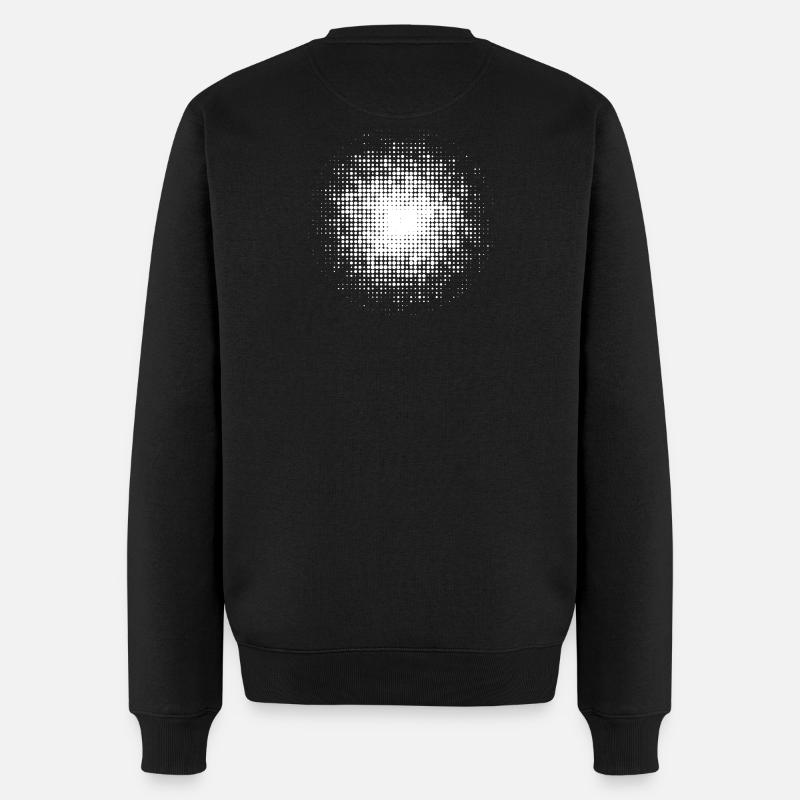 fond rond pointillé blanc - Pull Premium bio Homme - noir