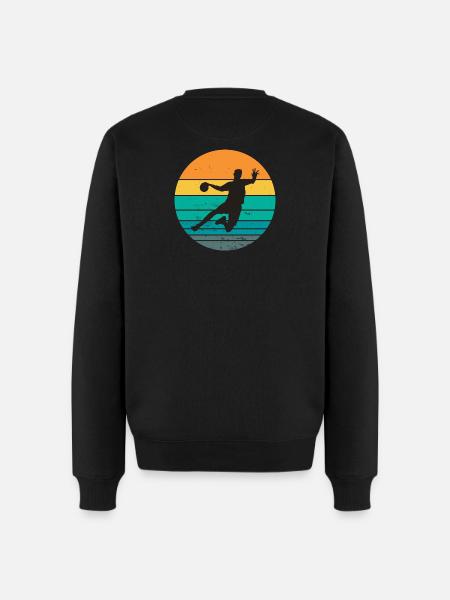 handball, handball fan, playing handball - Men's Premium Organic Jumper - black