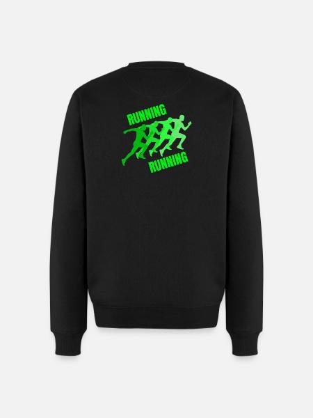 running, jogging, jogging, running, trail running - Men's Premium Organic Jumper - black