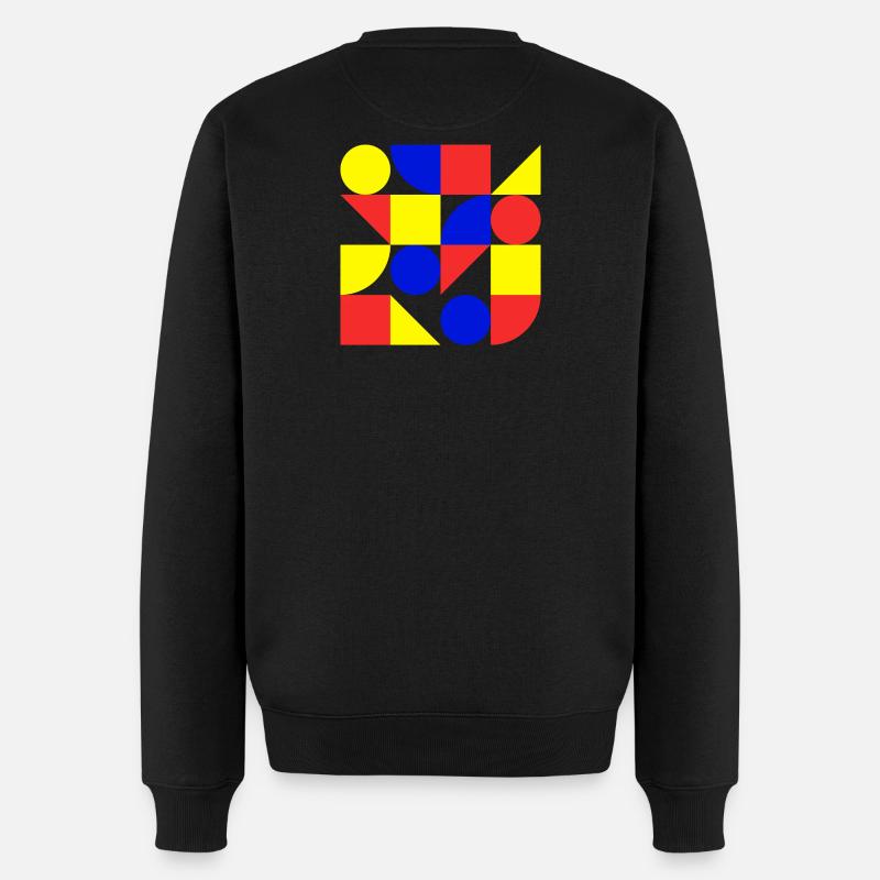 forme, géométrie, art, Bauhaus - Pull Premium bio Homme - noir