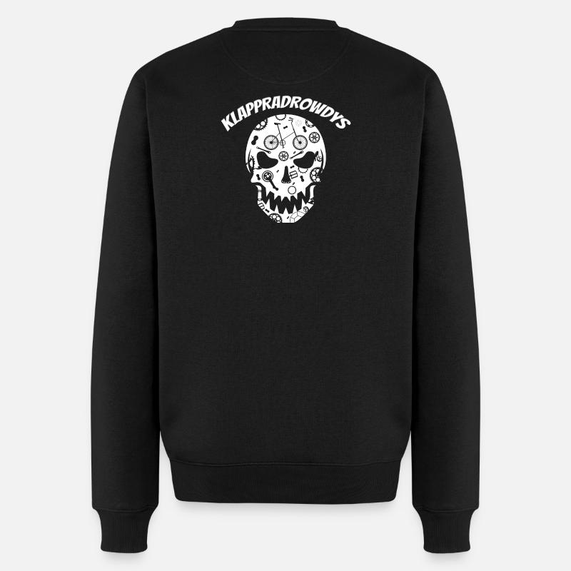 Klapprad Bicycle Skull Fahrrad Rowdys Bike Kappe - Männer Premium Bio Pullover - Schwarz