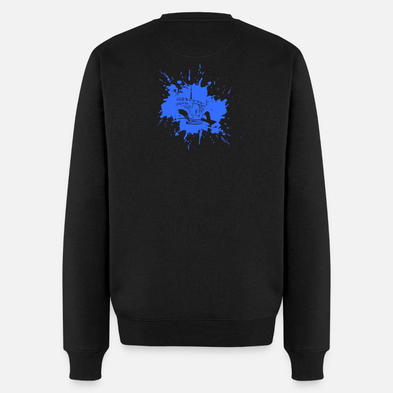 Bridge in a Splash > Vectorgraphic - Männer Premium Bio Pullover - Schwarz