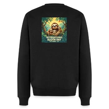 Journée internationale de la paresse en famille - Pull Premium bio Homme - noir - Dos - Nico (187cm)