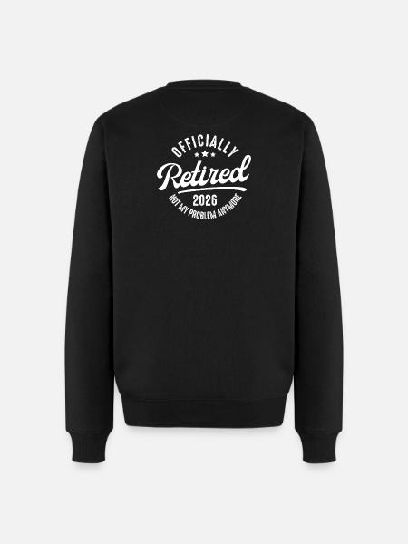 Pensioner 2026 Officially Retired - Men's Premium Organic Jumper - black