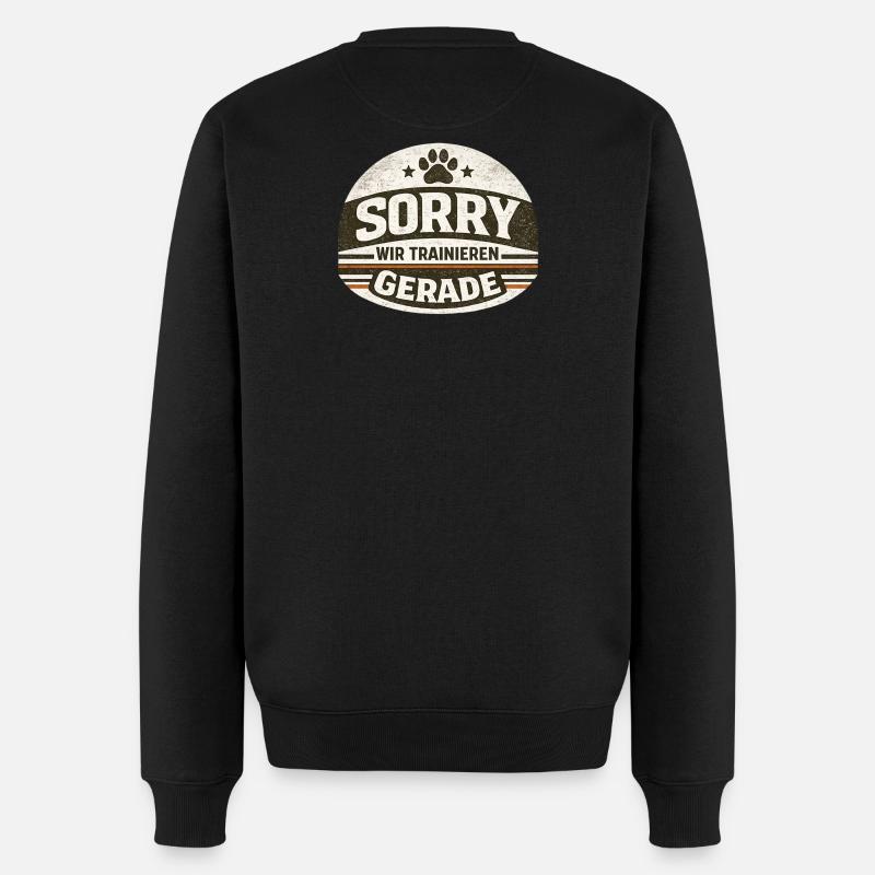Sorry wir Trainieren gerade - Männer Premium Bio Pullover - Schwarz