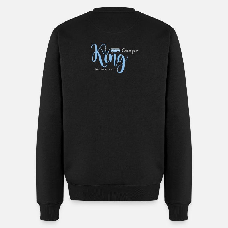 Camper King - Männer Premium Bio Pullover - Schwarz