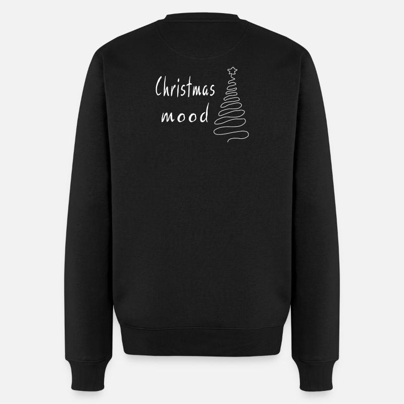 Christmas Mood – Minimalist Christmas Tree  - Männer Premium Bio Pullover - Schwarz