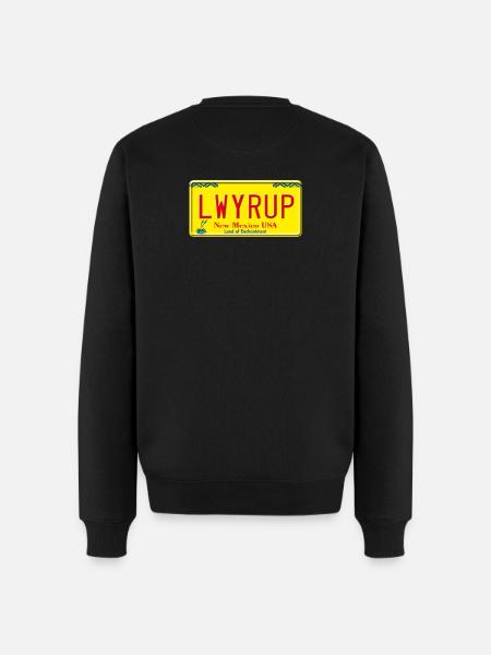 LWYRUP Retro Nummernschild Motiv - Männer Premium Bio Pullover - Schwarz