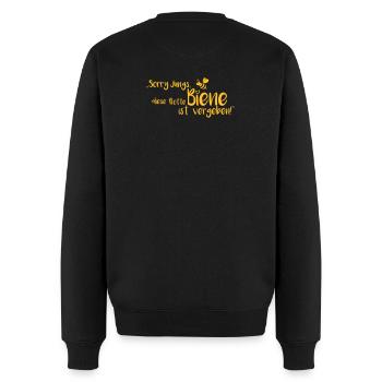 Junggesellenabschied flotte Biene - Männer Premium Bio Pullover - Schwarz - Hinten - Nico (187cm)