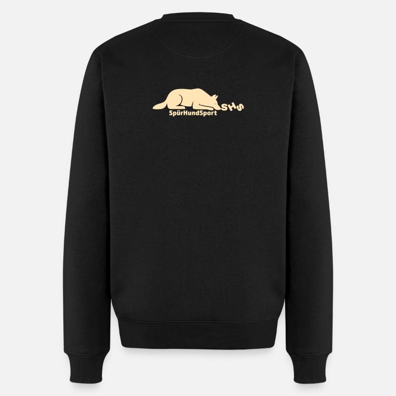 Logo SHS beige - Pull Premium bio Homme - noir