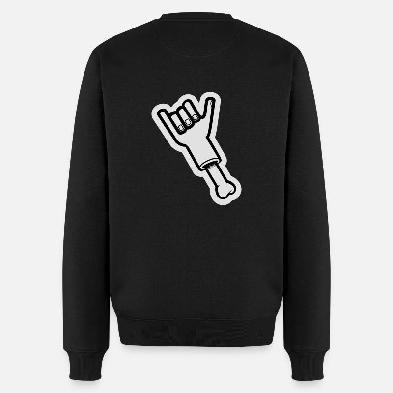 Bone - Männer Premium Bio Pullover - Schwarz