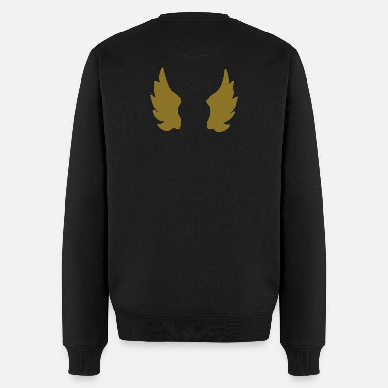fluegeln - Männer Premium Bio Pullover - Schwarz