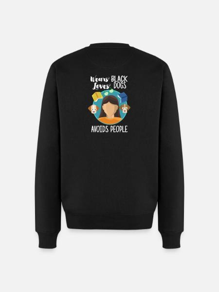 Introvert - Men's Premium Organic Jumper - black