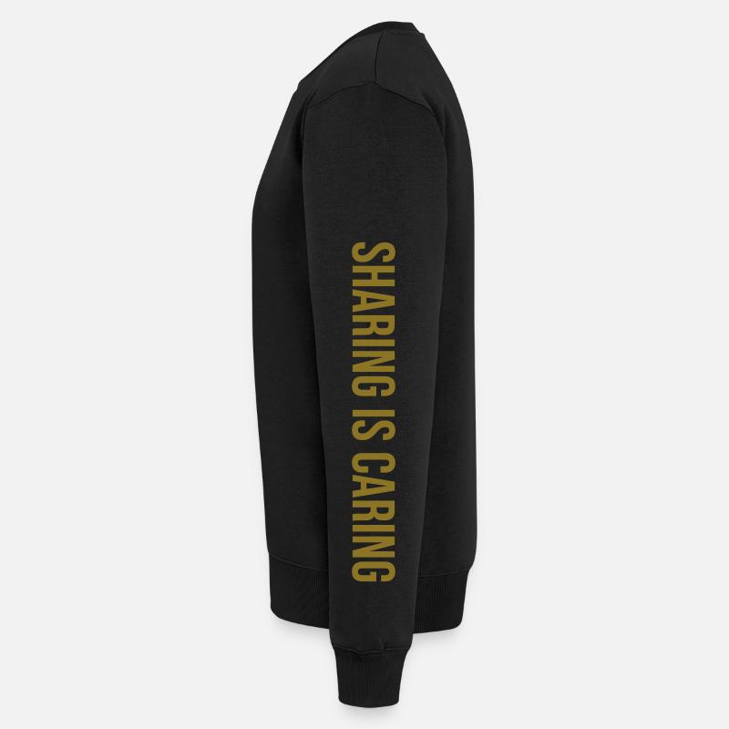 Teilen Bedeutet Fürsorge Hilfe Spruch Geschenk - Männer Premium Bio Pullover - Schwarz