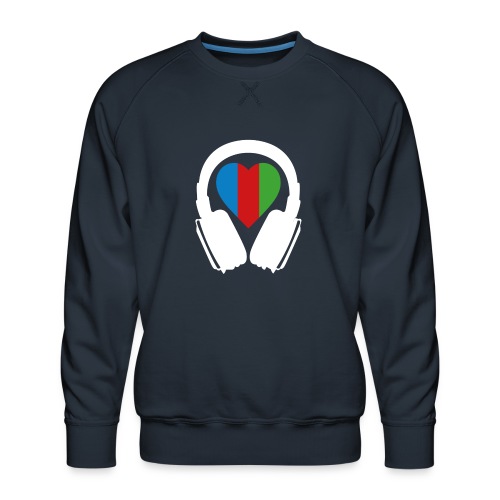 Silent Disco Headphone > Heart | white - Männer Premium Pullover