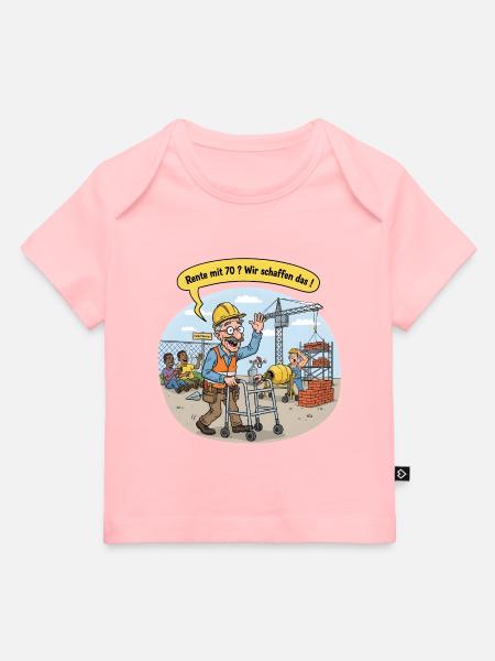 Rente mit 70 ?  - Baby Premium Organic T-Shirt - Rosa