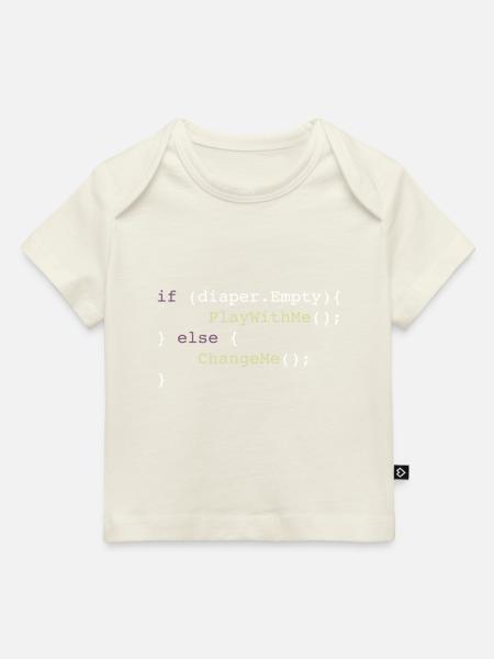 Programmiererkörper - Baby Premium Organic T-Shirt - Naturweiß