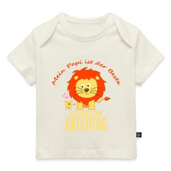 Mein Papi ist der Beste - Alles Gute zum Vatertag - Baby Premium Organic T-Shirt - Naturweiß - Vorne